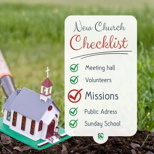 New Church Checklist